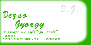 dezso gyorgy business card